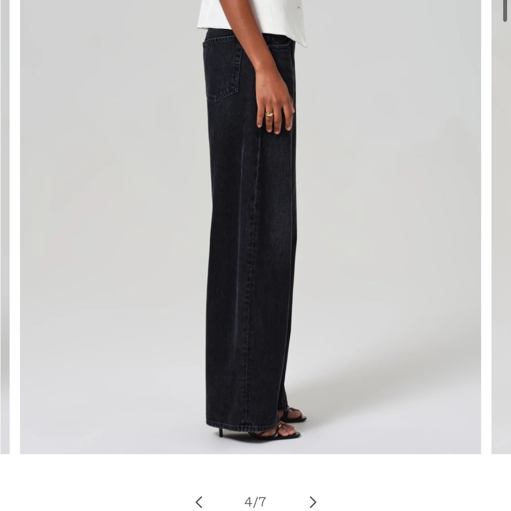 Citizens Of Humanity Black Wide Leg Jeans - Picture 5 of 16